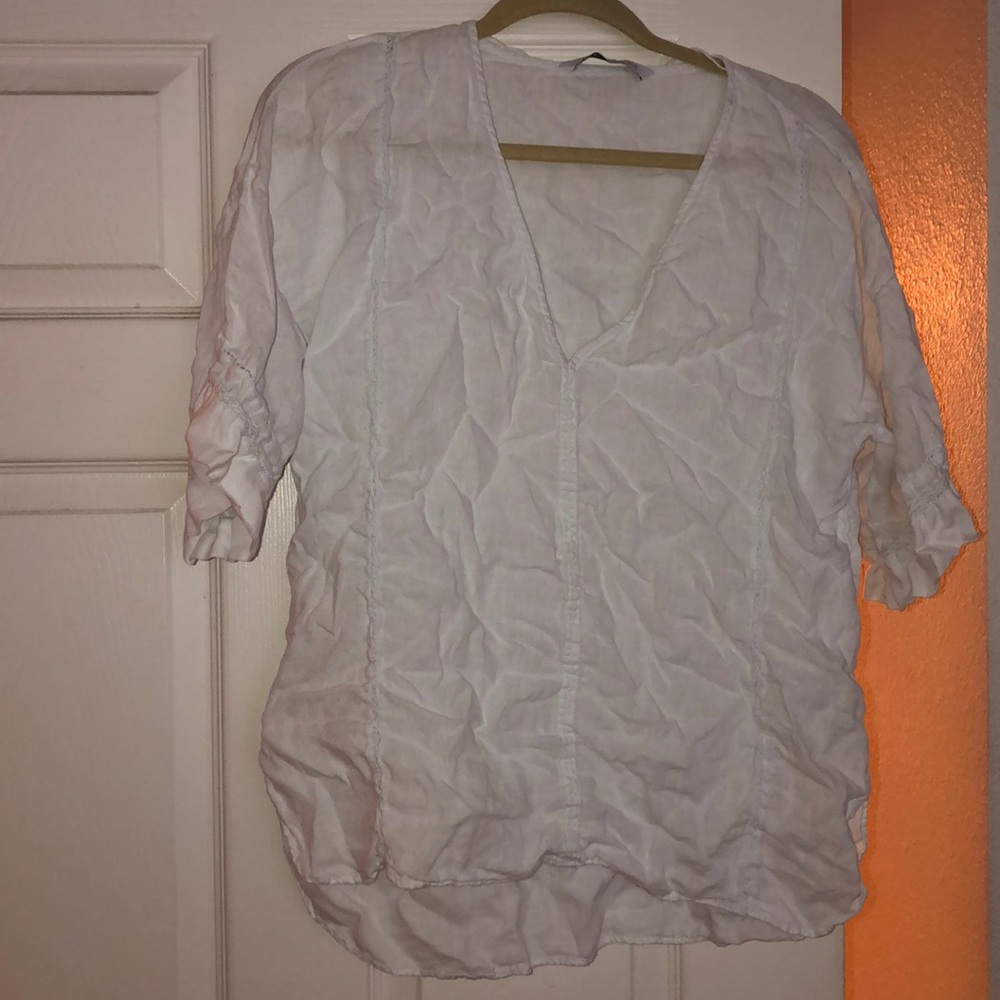 ZARA linen top